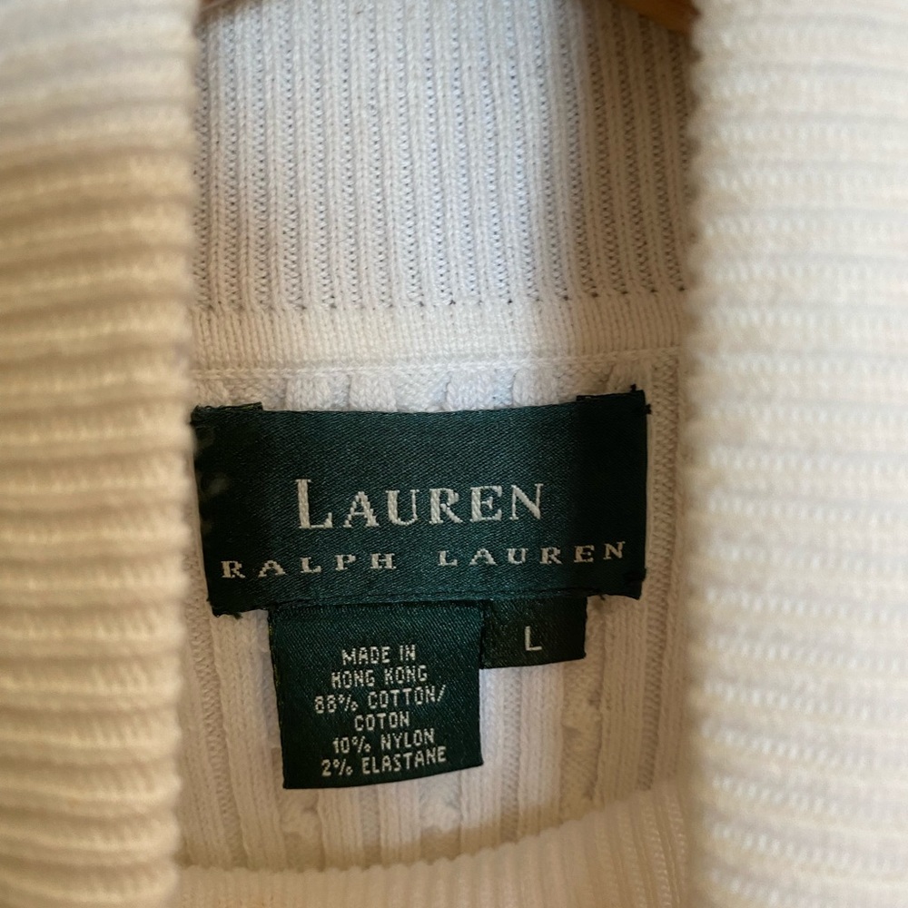 Ralph Lauren Sleeveless cable knit Turtleneck